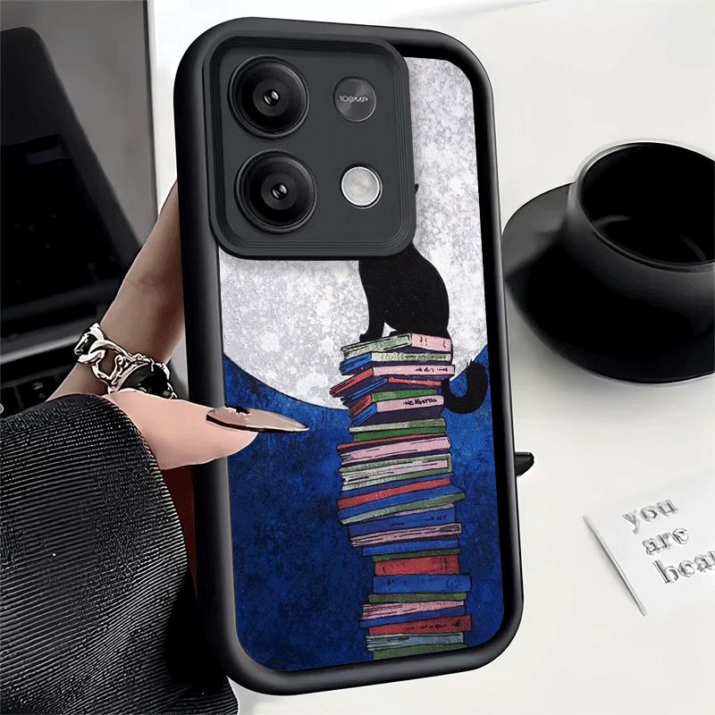 Phone Case for Xiaomi Redmi Note 15 14 13 Pro Plus Black Cat Aesthetic Pattern Shell 12S 11 11S 11T 5G 14S Soft Silicone Funda