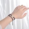 Natural Moonstone Obsidian Bracelet Unique Design Cat Charm Bangle Handwoven Wrist Link Chain Party Accessories for Girl