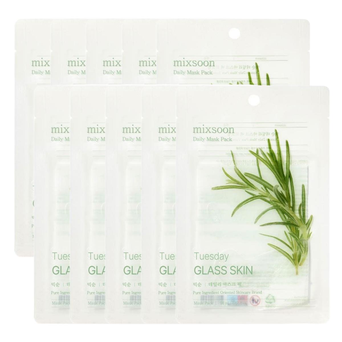 mixsoon Daily Mask Pack Tuesday Calming & Smooth Texture Facial Sheet 25ml (10 Sheets)
