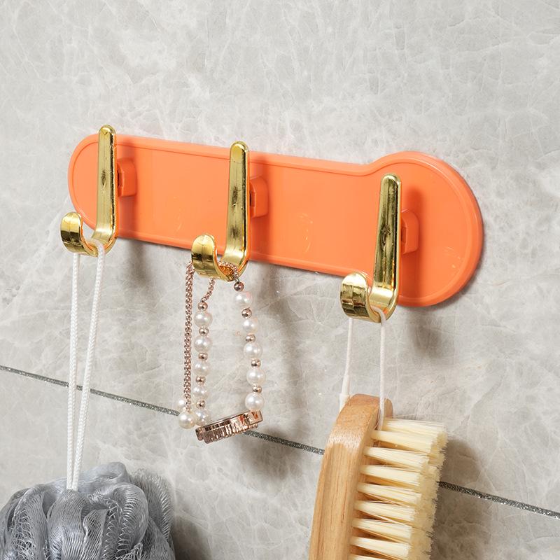 

Punch-Free Heavy-Duty Seamless Wall-Mounted Hooks for Bathroom or Door