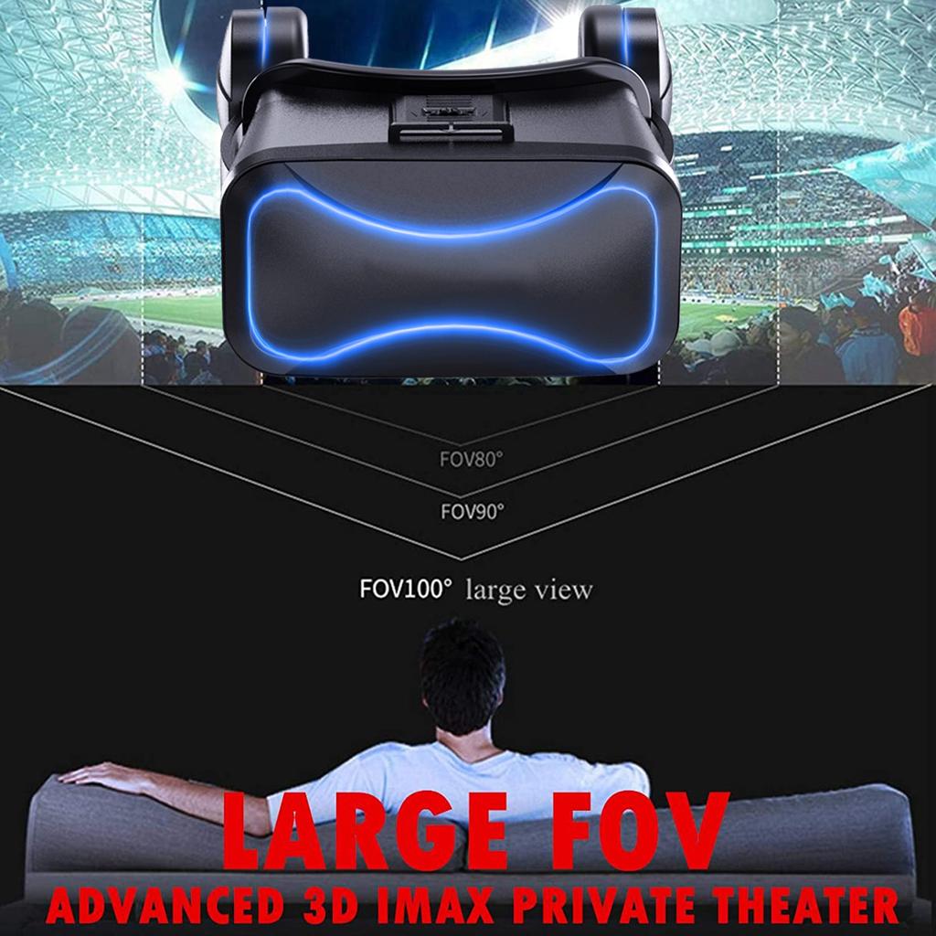 VR Headset with Remote Controller 3D Glasses Virtual Reality Headset for VR Games and 3D Movies