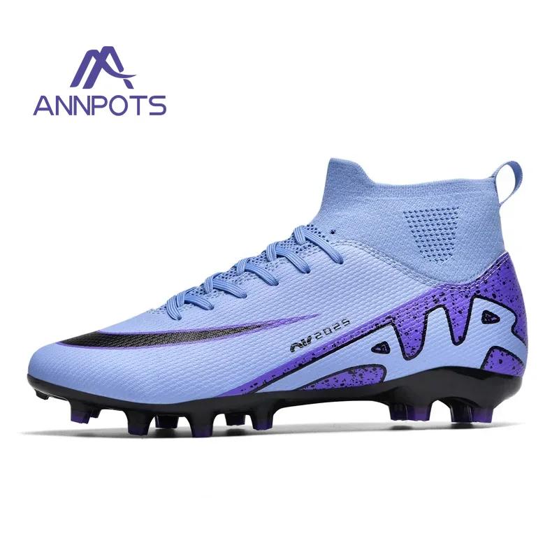 New Mens Football Field Boots TF/FG High Quality Professional Fast Grass Soccer Shoes Ultralight Training Studded Football Boots