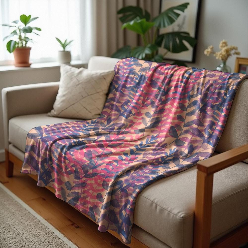 Watercolor Gradient Shark Soft Flannel Blanket Breathable Warm Throw for Office Car Sofa Kids Room Birthday Xmas Gift