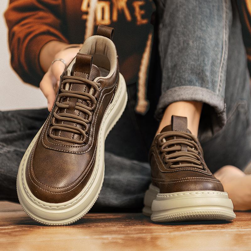 Autumn shoes lightweight soft sole comfortable casual board shoes autumn platform shoes winter high-end two cotton shoes