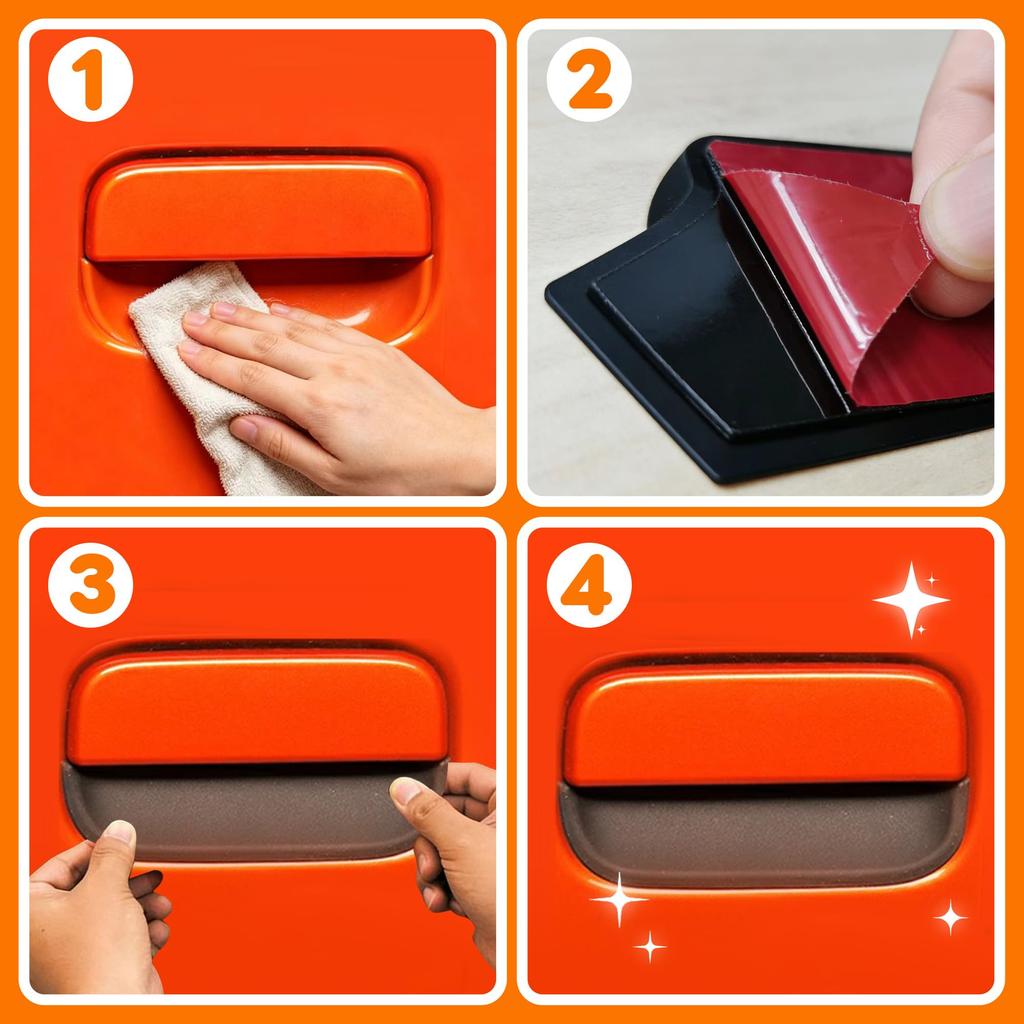 RXCARGO Door Handle Under Cover for Hijet Atrai S710V Exterior Door Car Dedicated Door Exterior Door Handle Scratch Black Cargo, S700V, - Parts,
