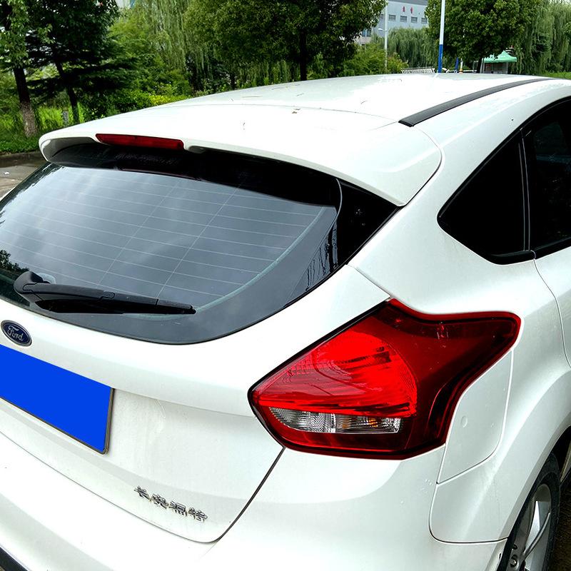 2015 Till 2018 För Ford Focus Halvkombi Bakruta Spoiler Sidovinge Kåpor Delare Av Högkvalitativ ABS Blank Svart Karosskit