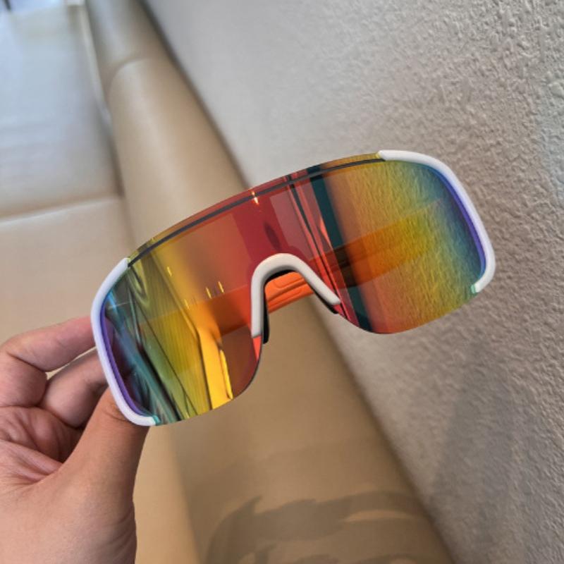 Men Oversized Fashion Outdoor Sports Sunglasses Durable AC Lens, PC Frame, Graduated Lens, Unisex, Sports Eyeglasses