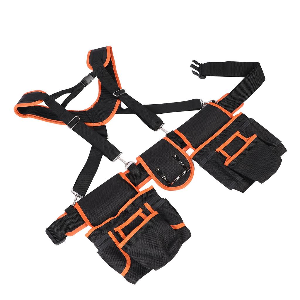 Electrician Tool Bag Adjustable Shoulder Waist 1680D Water Proof Multi Pockets Tool Organizer for Repair Construction