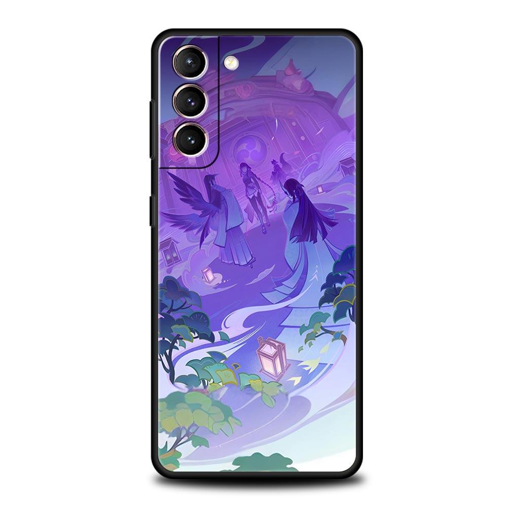 Raiden Shogun Genshin Impact Soft Phone Case For Samsung Galaxy S25 Edge S24 Plus S23 FE S22 S21 S20 Ultra 5G S10 Protect Cover