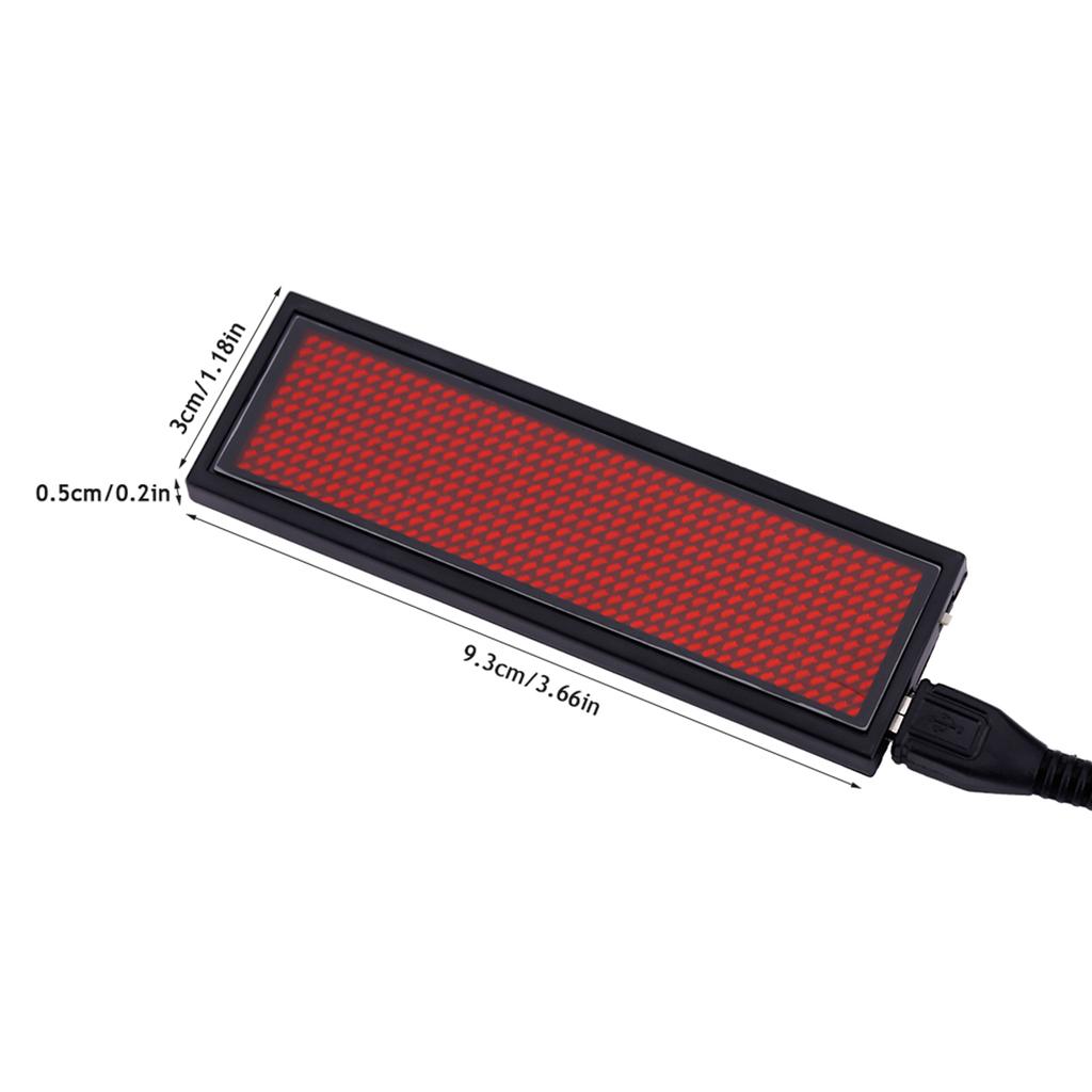 RED LED Scrolling Sign Name Badge Message Tag Display Board