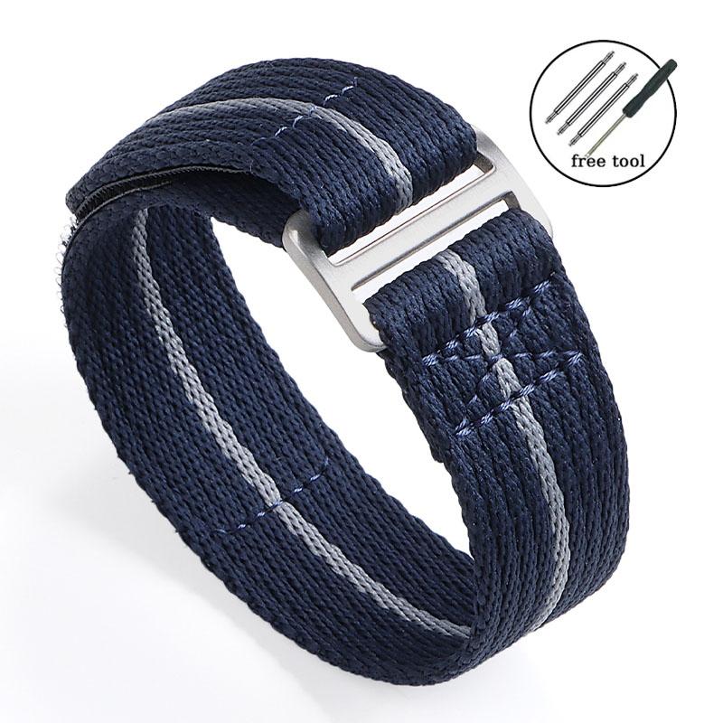 Nylon Fabric Straps 20mm 22mm for Seiko Watch Bracelet Smart Watch Band Touch Fastener Watchband Men Replacement Wristband Belt