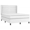 VidaXL Divan Bed with Mattress White 140x190cm Faux Leather - Model 3129028