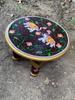 Hand Painted Wooden Chowki Bajot | Round Elephant Design Stool Table