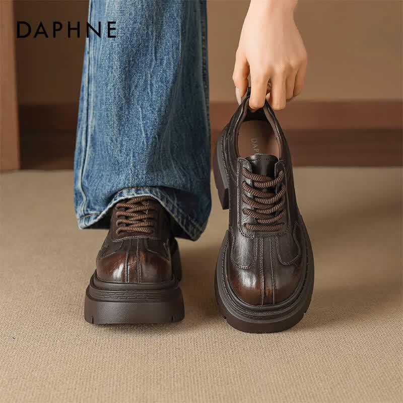 Daphne Women s Platform Lace-Up Loafers 37