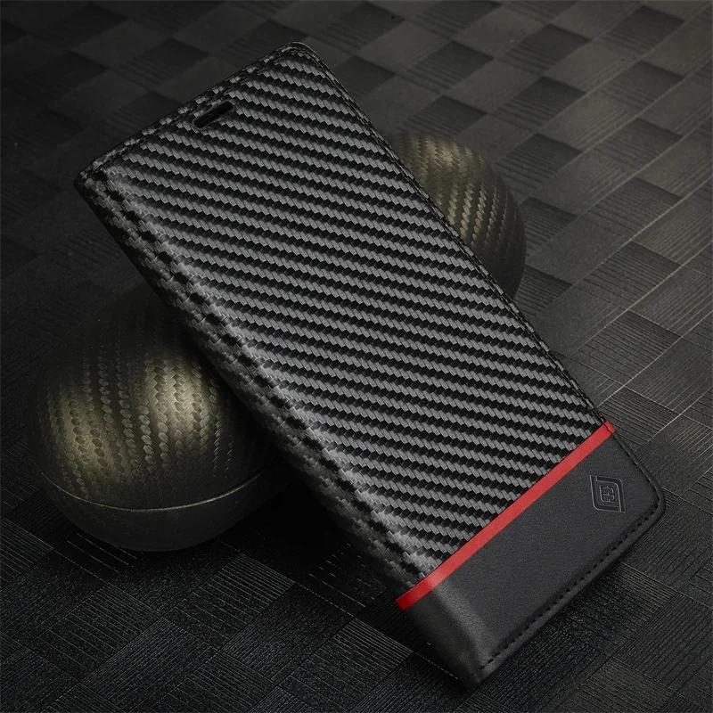 Etui For Samsung Z Fold6 Carbon Fiber Magnetic Flip Case on for Samsung Galaxy Z Fold3 Fold5 Fold 4 5G Soft Leather Wallet Funda