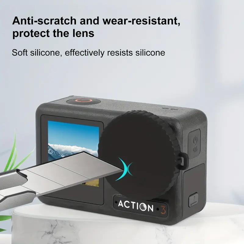 Camera Lens Protective Cover For DJI For ACTION 4/3 Camera Lens Cap Dust-proof Cover Video Cameras Accessories