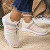 2025 Women's Summer New Fly-woven Shoes Rainbow Shoe Casual Single Shoes Light Casual One-pedal Sports Shoes