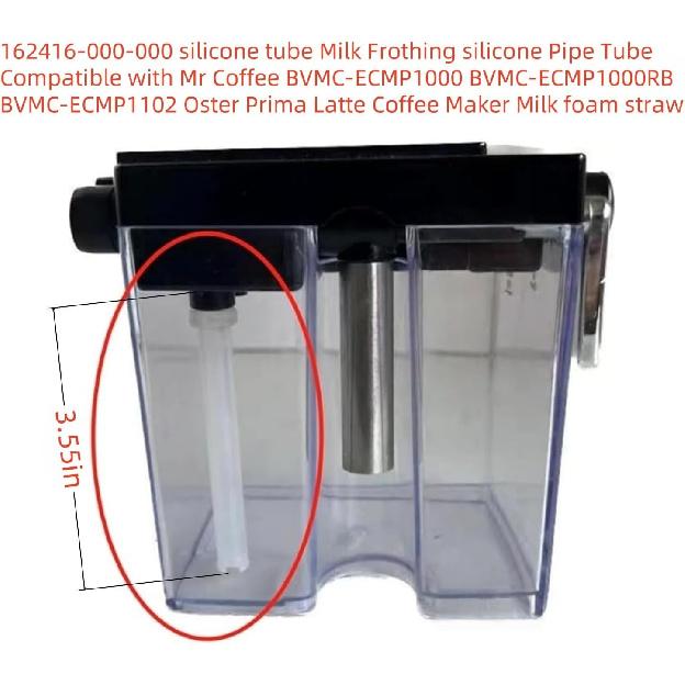 (4 Pack) 162416-000-000 Silicone Tube Milk Frothing Silicone Pipe Tube Compatible for Mr Coffee BVMC-ECMP1000 BVMC-ECMP1000RB BVMC-ECMP1102