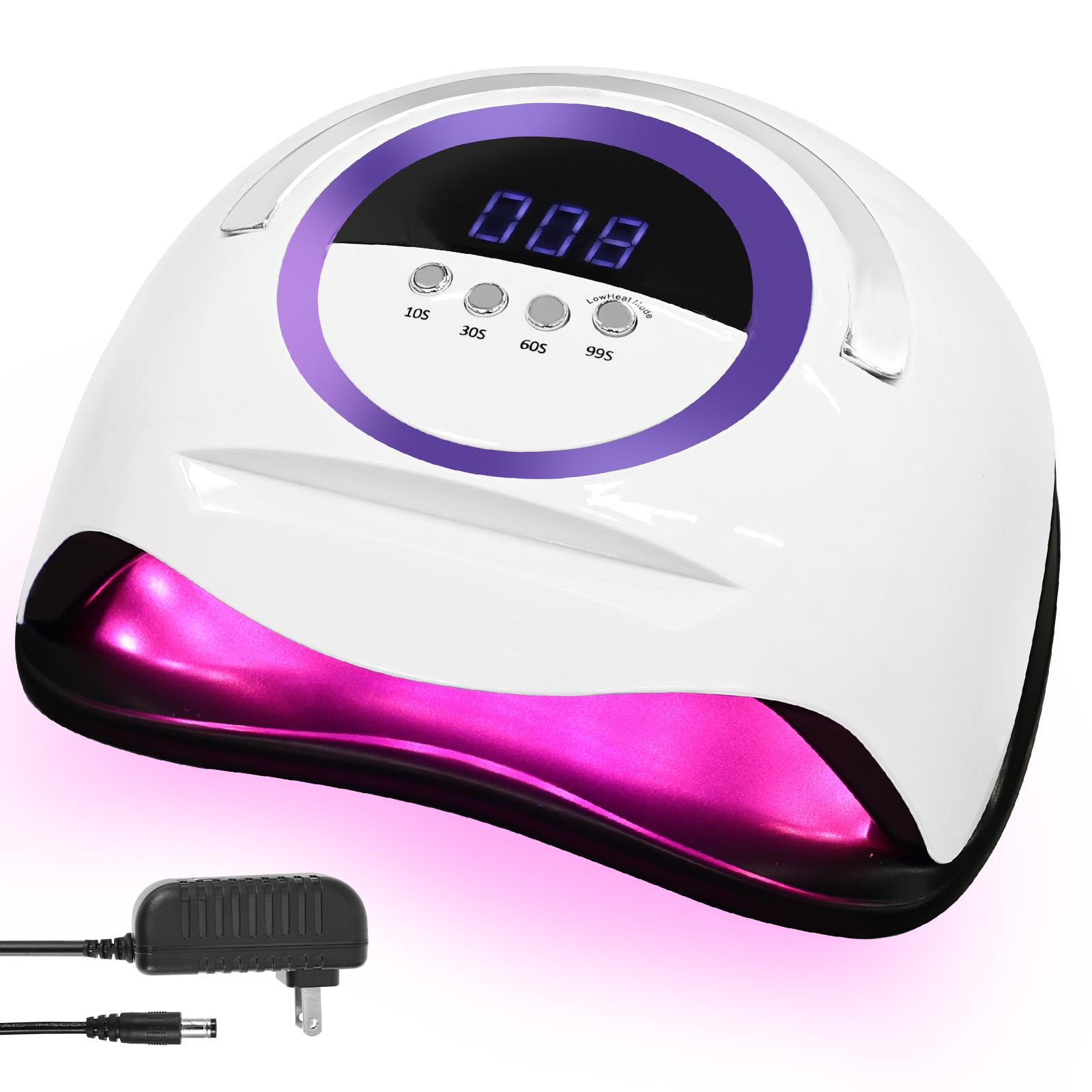 

300W UV LED Nail Lamp 72 LEDs For Nail Dryer Smart Fast Gel Polish Curing Light Manicure Professional Salon Tool Equipment US білий