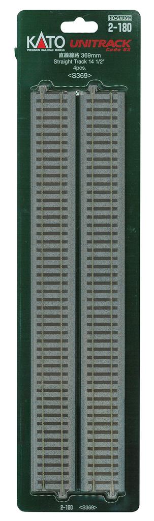 KATO HO Přímá kolej s rozchodem 369 mm, 4 kusy, potřeby pro železniční modely 2-180