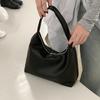 Shoulder Bag for Women Retro Pu Leather Clutch Purses Simple Hoboes Handbag with Zipper Closure Evening Underarm Purse