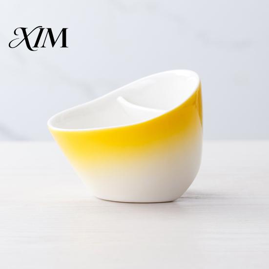Rückstandsfreier Tee-Aufgussbecher Keramik Neigbarer Teetasse mit Siebeinsatz, Integriertes Sieb Tragbarer Becher, Filter 350ml Fassungsvermögen, Wasserabtrennung