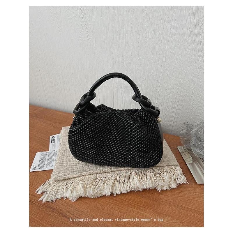 Ručně pletená taška, Vědro taška, Crossbody taška pod paži, Ramenní taška pro dojíždění, Velkokapacitní crossbody taška