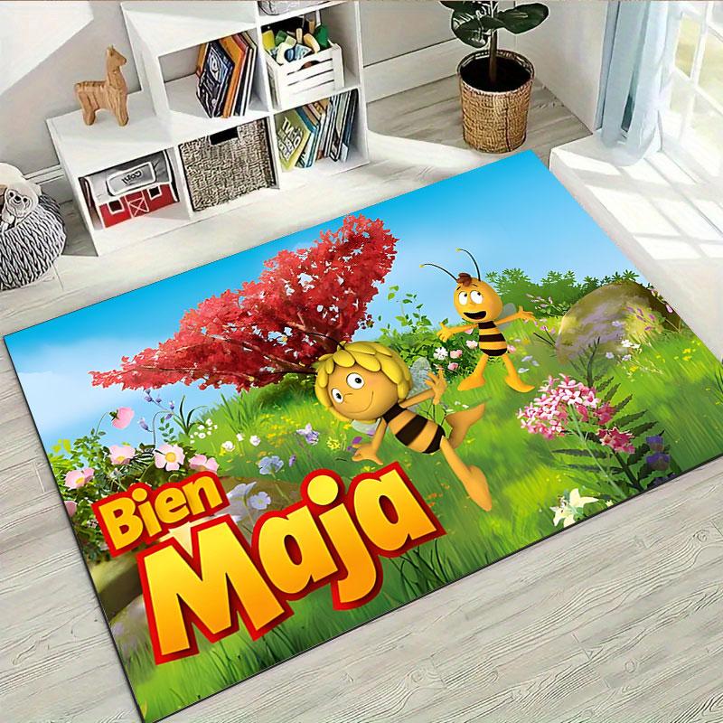 Biene Maja Teppich, geeignet für Wohnzimmer, Schlafzimmer, Spielzimmer, Computerraum und Heimdekoration.