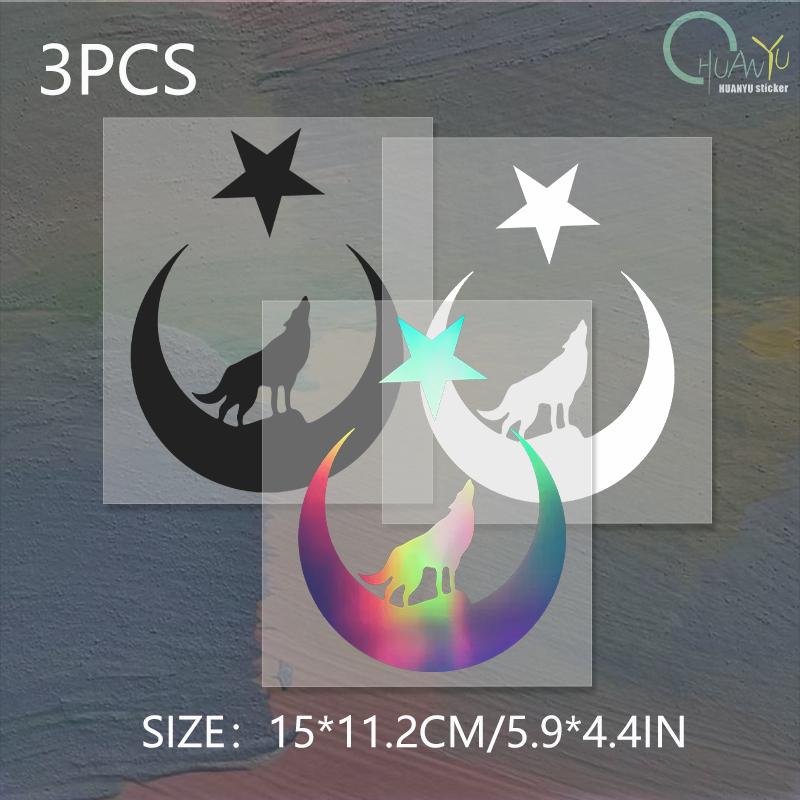Interesting Wolf and Moon Star Great Turk Turkey Turkish Car Sticker Accessories Car Styling Decal Vinyl  PVC