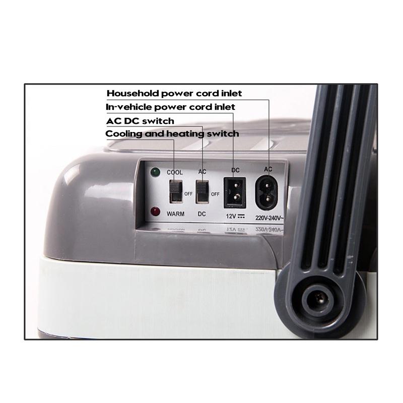 220V 12V 45L Car Fridge Portable Refrigerator 45L Mini Fridge Auto Fridge Freezer RV Van Truck Travel Cooler Heater Home Use
