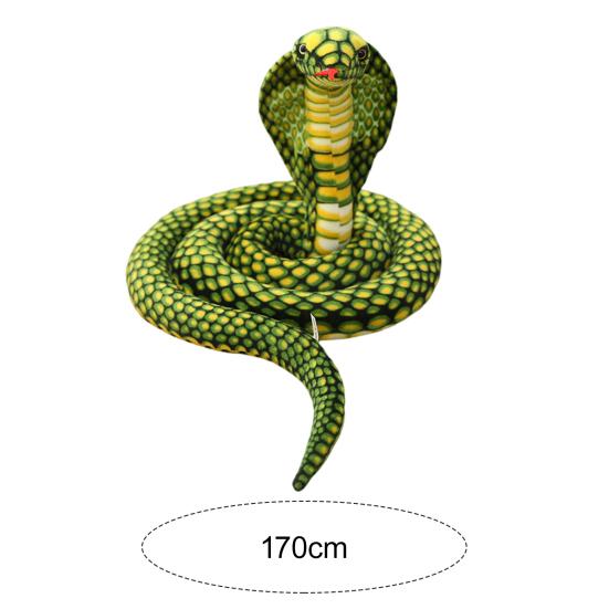 Simulation Snake Plush Toy Realistic Snake Skin Giant Cobra Plushies Funny