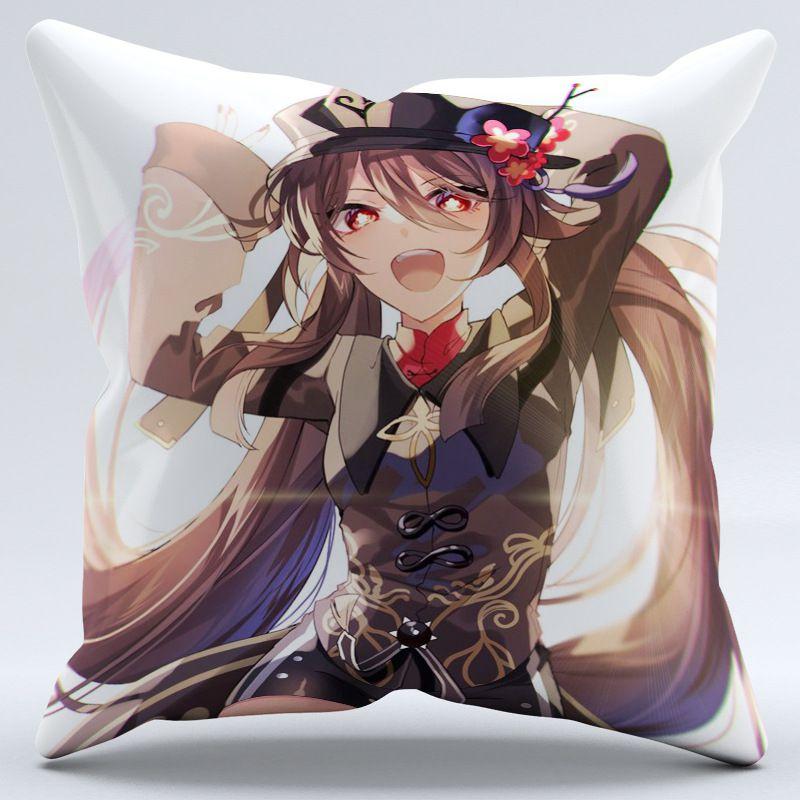 Genshin Impact Hu Tao Pillow Case Home Decorative Magical Anime Cushion Game