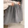 2025 Autumn/Winter Woolen High-Waisted Drawstring Skirt: Versatile Elastic, Soft, Slimming, Casual Short Style.