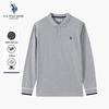 U.S. Polo Assn. Herren Schweres Reines Baumwoll Langarm Poloshirt
