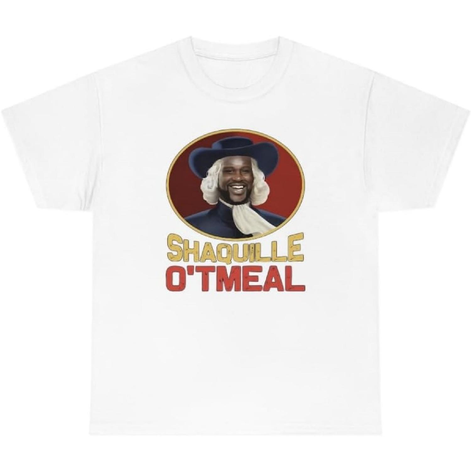 Mens Shaquille O tmeal T Shirt Funny Shaq O  Neal Oatmeal Novelty Humor Tee XXXXXL белый