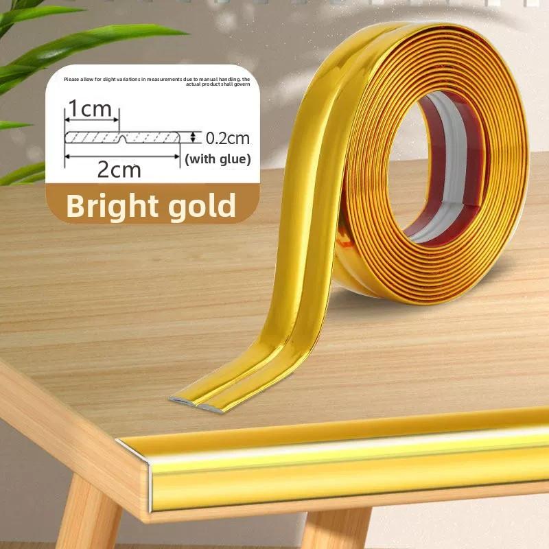 3M PVC Self-Adhesive Decorative Strip Wall Sticker Anti Collision Tape Bumper Guard Strip Furniture Edge Wall Corner Protector 2cmx3M