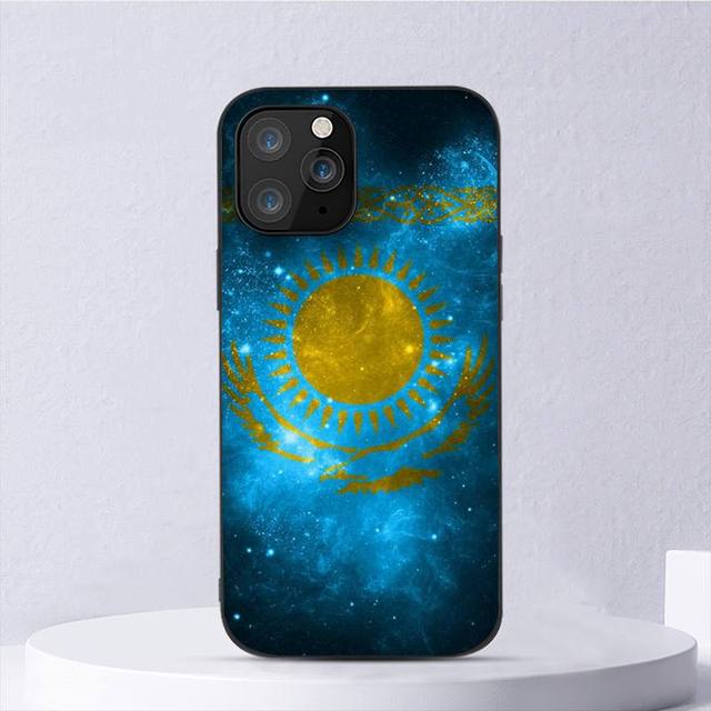 Custodia per telefono bandiera Kazakistan per Iphone 11 12 Mini 13 14 Pro Xs Max X 8 7 6s Plus 5 Se Xr Shell