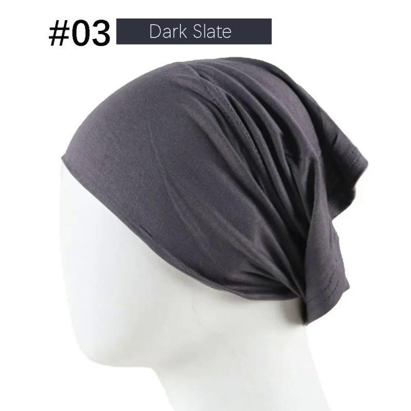 Modal Solid Color Women's High-Elasticity Mercerized Cotton Malaysian Tube Beanie Arabic Snood