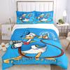 3pcs Blue Donald Duck Printed Quilt Set Soft and Comfortable Quilt Cover for Bedroom, Guest Room W003