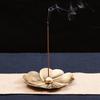 Alloy Sakura Incense Stick Burners Cherry Blossom Stick Holder Mini Retro Incense Plate Office Desktop Ornament Home Decoration