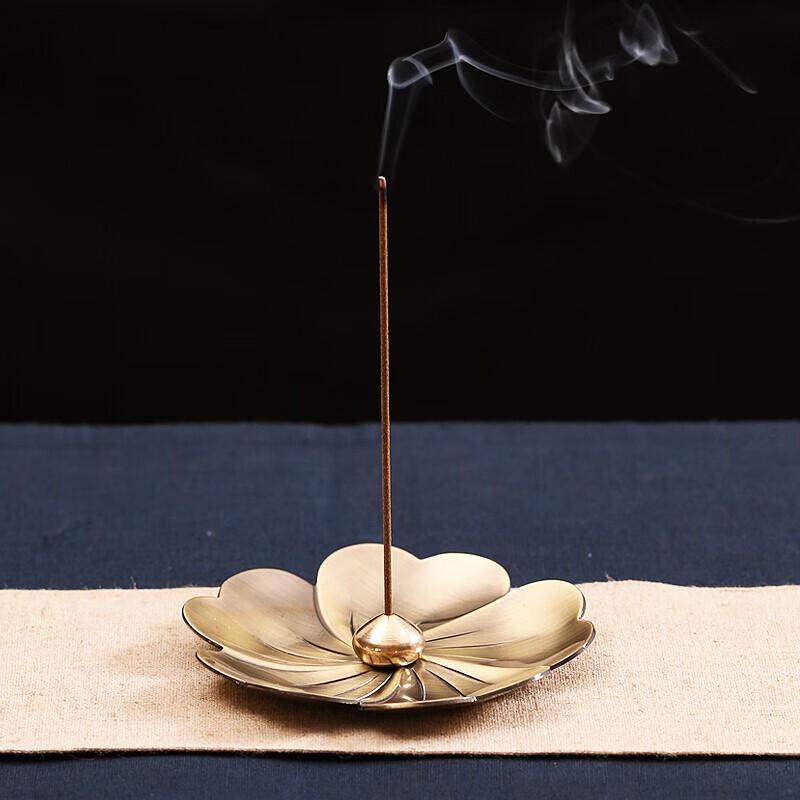 Alloy Sakura Incense Stick Burners Cherry Blossom Stick Holder Mini Retro Incense Plate Office Desktop Ornament Home Decoration