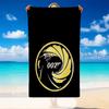 Quick Dry Beach Towel James Bond 007 Pattern, Lightweight Absorbent Towel for Pool Beach Vacation Use