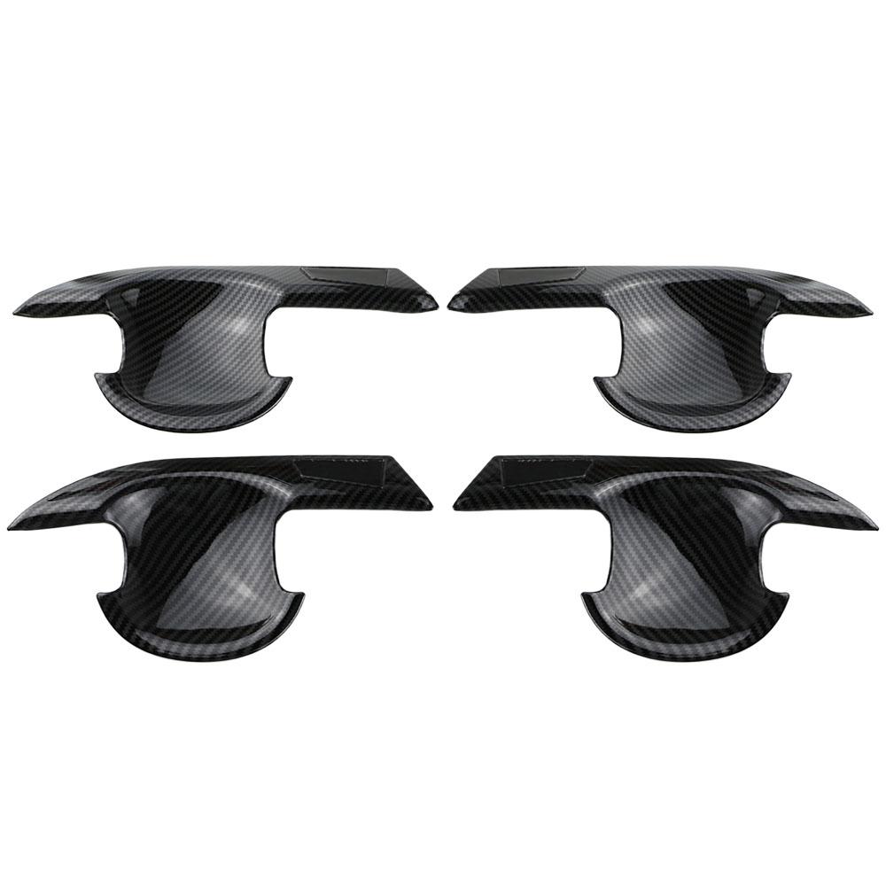 Carbon Fiber Car Door Handle Bowl Cover Trim Frame for Toyota Avanza Premio Veloz Cross 2022 2023 2024 Door Handle Stickers