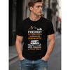 Men's Black Short Sleeve Crew Neck T-shirt with German Camper Van Mountain Graphic, Soft Cotton Feel, Relaxed Fit for Outdoor Lifestyle and Casual