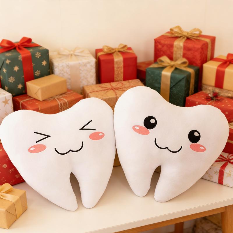Lovely Tooth Plush Toy Cute White Teeth Doll Stuffed Soft Pillow Simulation 20-40Cm Funny Sofa Cushion Decor Gift Children Girll