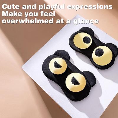 Cute Eye Mask Sleep Soothing Eye Fatigue Warm Compress Wear Comfortable Children And Students Eye Masks