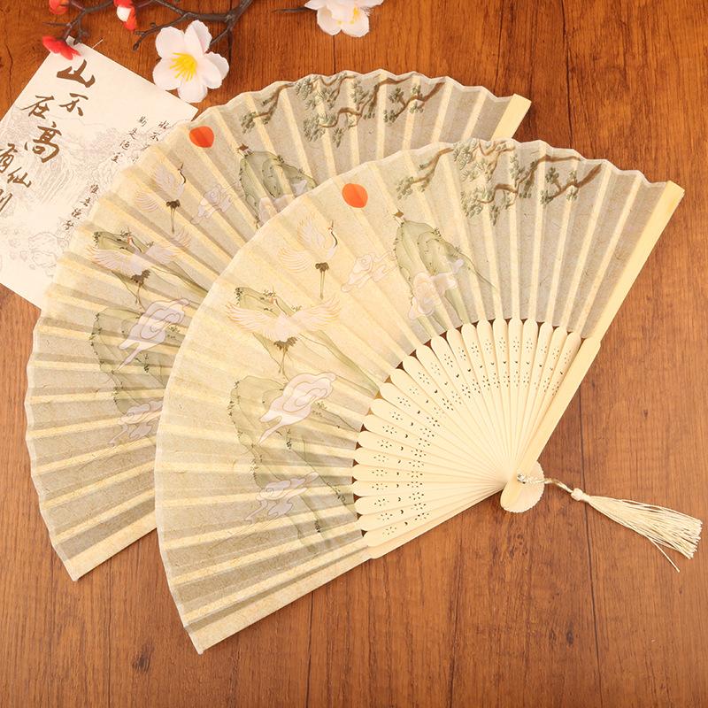 Manual Fan Wedding Motives Ancient Costume Chinese Style Foldable Hand Fans  Hand Fans Wood Foldable Hand Fan