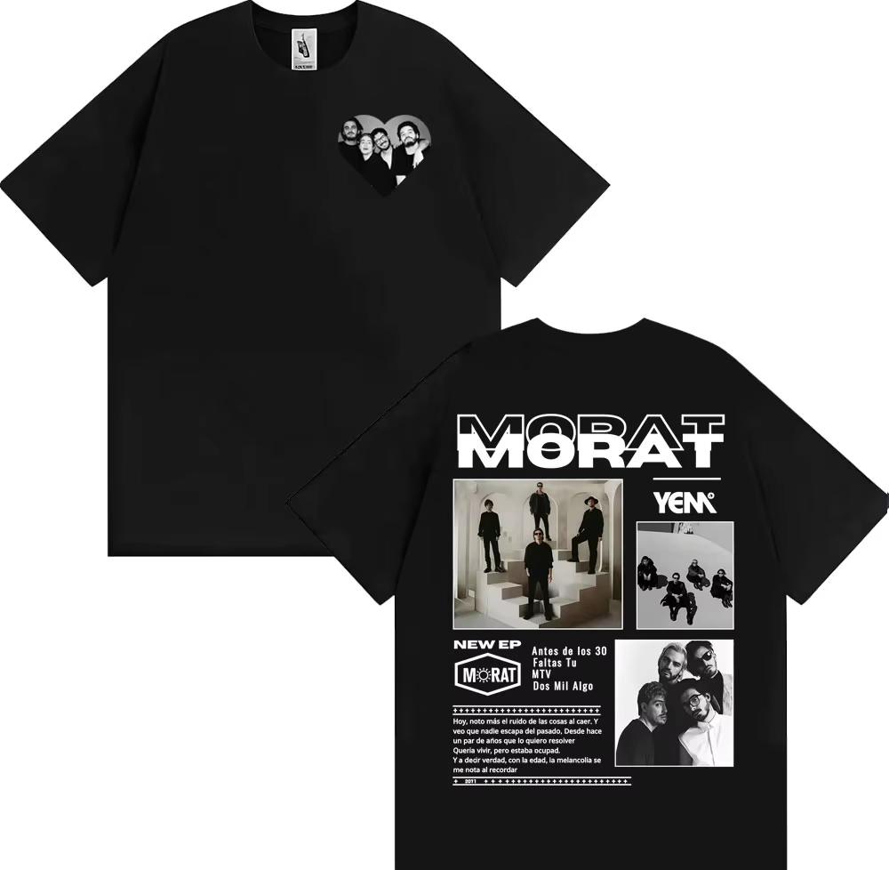 Rock Band Morat Album Graphic Print T Shirts Unisex Unisex Fashion High Street Hip Hop Tshirt 100 Cotton Cozy Short Sleeve T Shirt