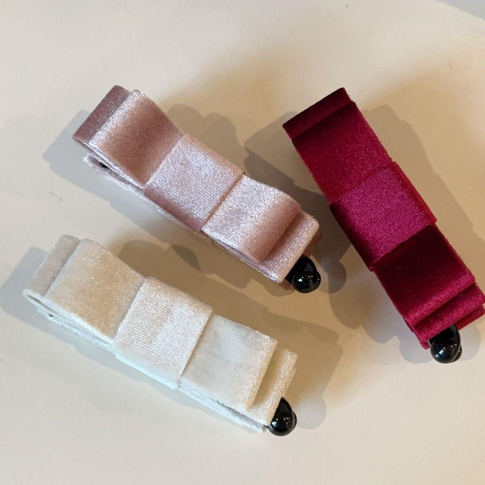 Schwarze Schleife Bananenclip Stoffschleife Vertikaler Clip Kopfschmuck Rote Samtschleife Haarspange Haarnadel