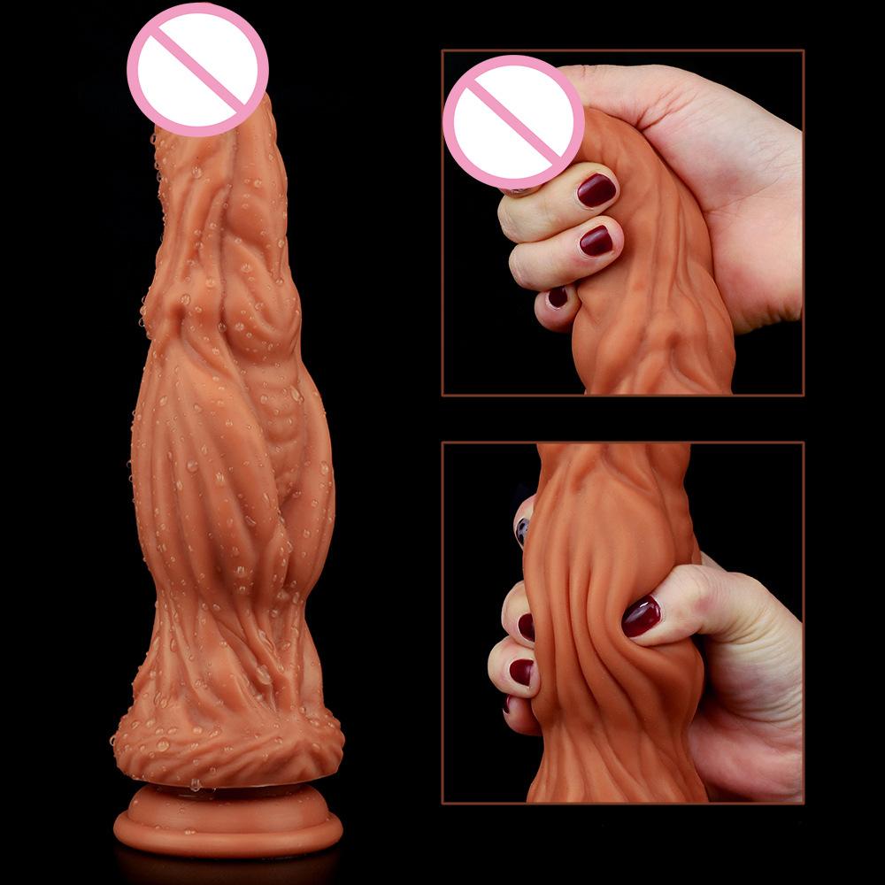 Nový dvojvrstvový dildo z tekutého silikónu pre ženy, Masturbátor, Produkt pre dospelých, Simulácia veľkého penisu